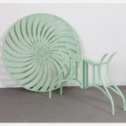 Table ronde de jardin en métal, 1990