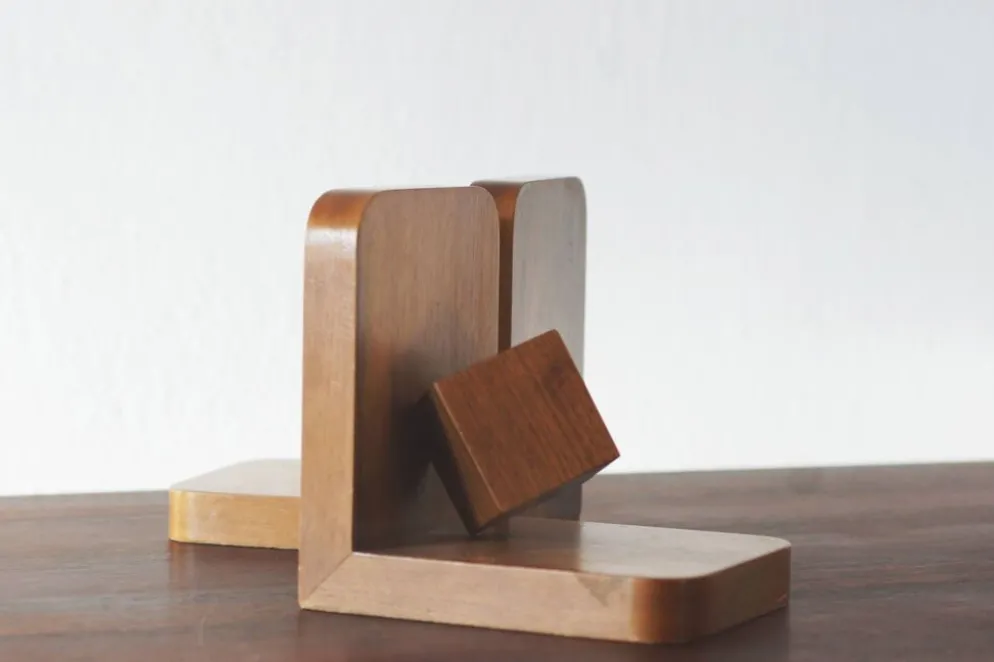 Étagères en bois de style mid-century moderne, années 1950, ensemble de 2