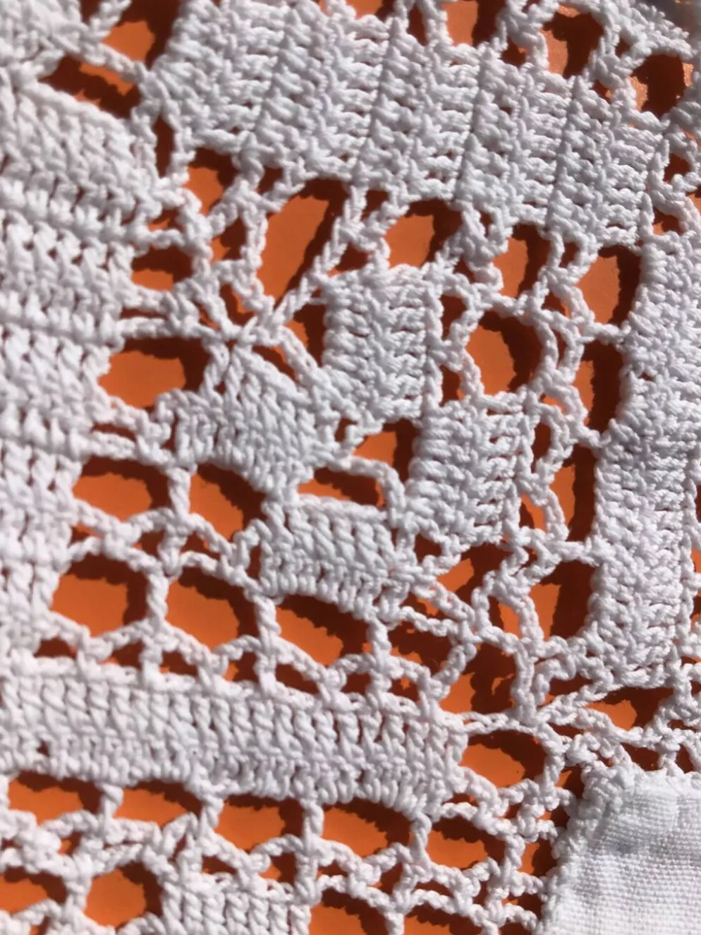 Taie d’oreiller bord crocheté main 8cm large