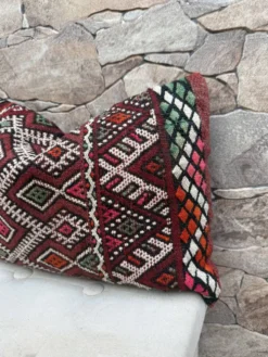 Taie d'oreiller marocaine, housse de coussin berbère, taie d'oreiller tissé