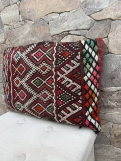 Taie d'oreiller marocaine, housse de coussin berbère, taie d'oreiller tissé