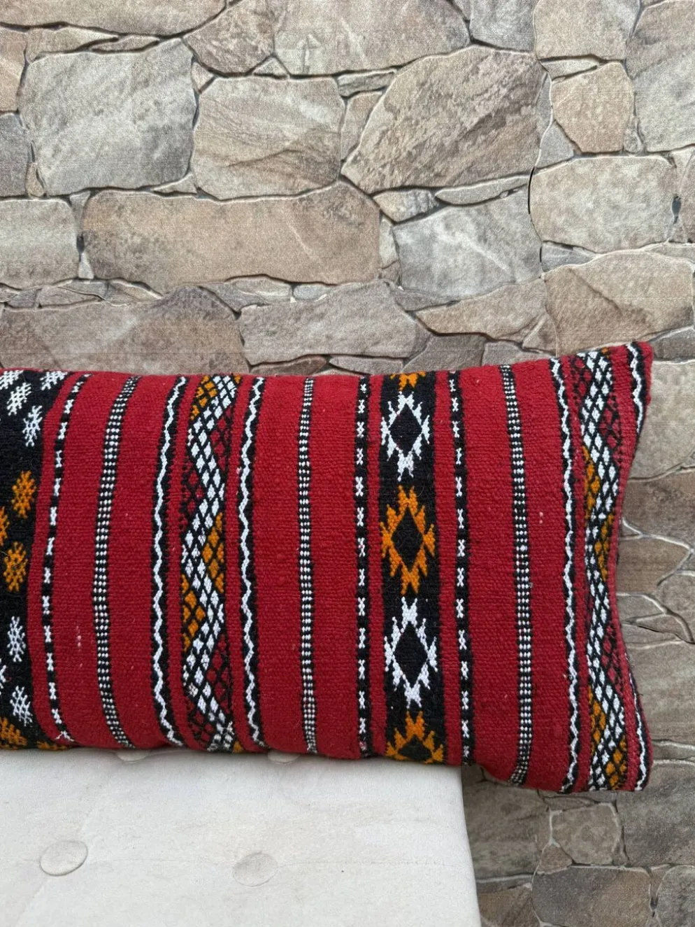 Taie d'oreiller marocaine, housse de coussin berbère, taie d'oreiller tissé