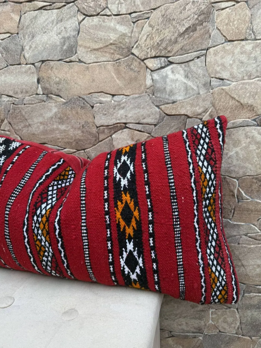 Taie d'oreiller marocaine, housse de coussin berbère, taie d'oreiller tissé