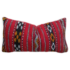 Taie d'oreiller marocaine, housse de coussin berbère, taie d'oreiller tissé