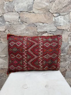 Taie d'oreiller marocaine, housse de coussin berbère, taie d'oreiller tissé