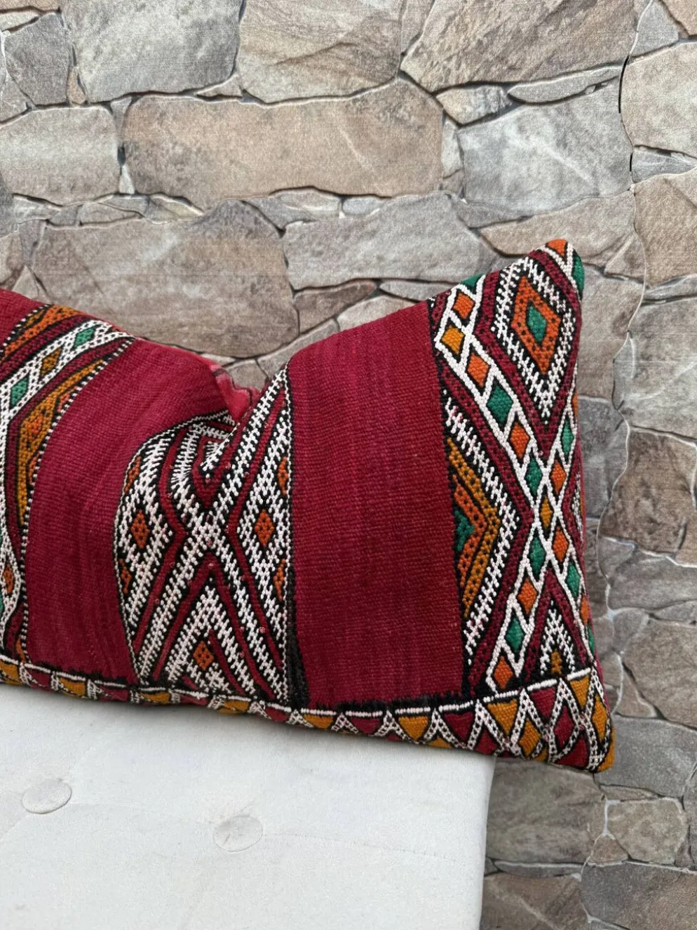 Taie d'oreiller marocaine, housse de coussin berbère, taie d'oreiller tissé