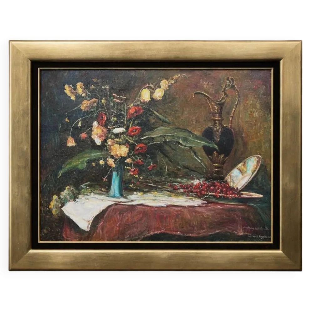 Takács Gyula (1905–2002). Nature morte avec des fleurs.