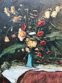 Takács Gyula (1905–2002). Nature morte avec des fleurs.