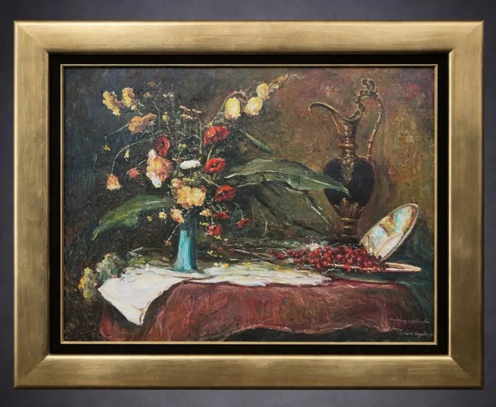Takács Gyula (1905–2002). Nature morte avec des fleurs.