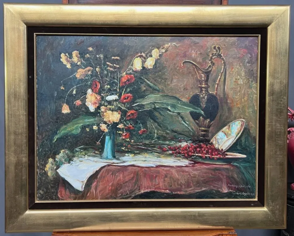 Takács Gyula (1905–2002). Nature morte avec des fleurs.