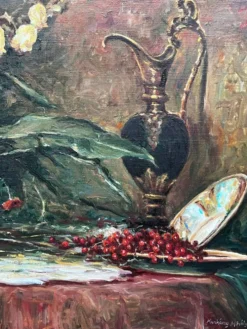 Takács Gyula (1905–2002). Nature morte avec des fleurs.