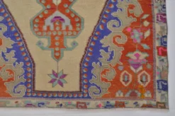 Tapis anatolien rouge et bleu sku 2596