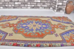 Tapis anatolien rouge et bleu sku 2596