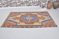 Tapis anatolien rouge et bleu sku 2596