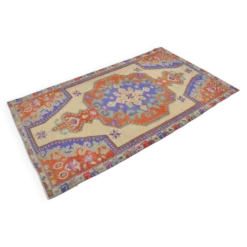 Tapis anatolien rouge et bleu sku 2596