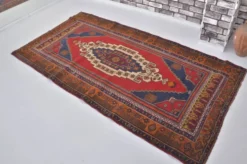 Tapis anatolien rouge et marron sku 2575