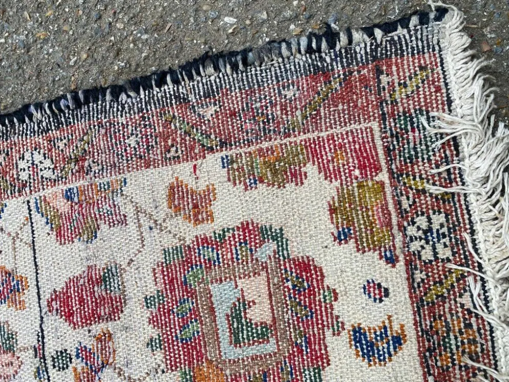 Tapis bakhtiar d'Iran en laine nouée fait main bordeaux 200x300cm