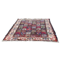 Tapis bakhtiar d'Iran en laine nouée fait main bordeaux 200x300cm