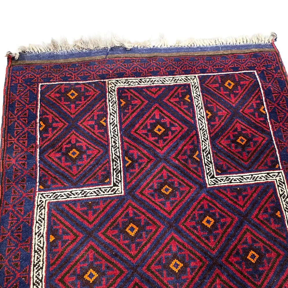 Tapis Baluch en laine noué à la main vintage, années 1970