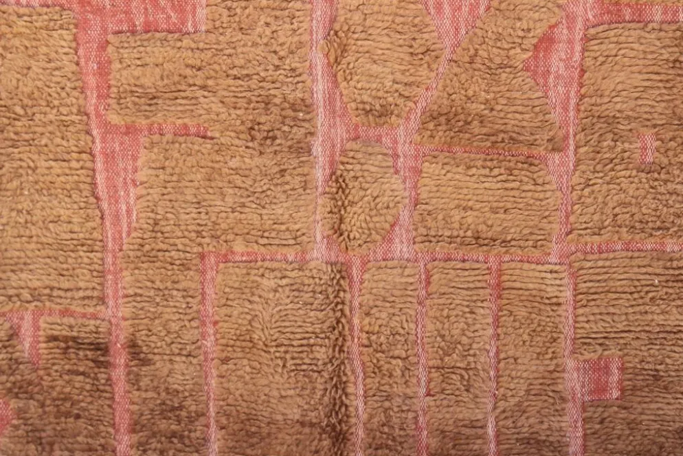 Tapis Beni Ouarain tissé à la main 255×155cm – Terracotta & Argile - AZ821