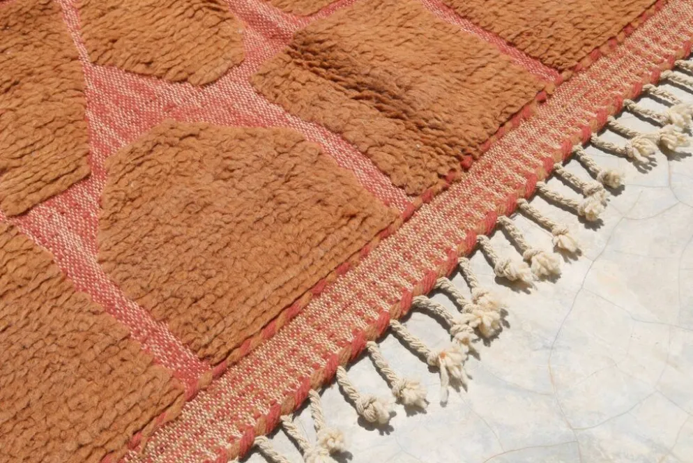 Tapis Beni Ouarain tissé à la main 255×155cm – Terracotta & Argile - AZ821