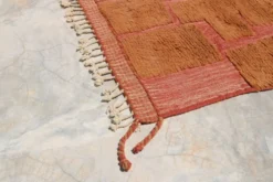 Tapis Beni Ouarain tissé à la main 255×155cm – Terracotta & Argile - AZ821