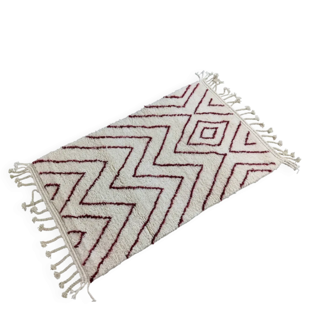 Tapis Beni Ouarain, 165 x 100 cm || 5,41 x 3,28 pieds, P-161
