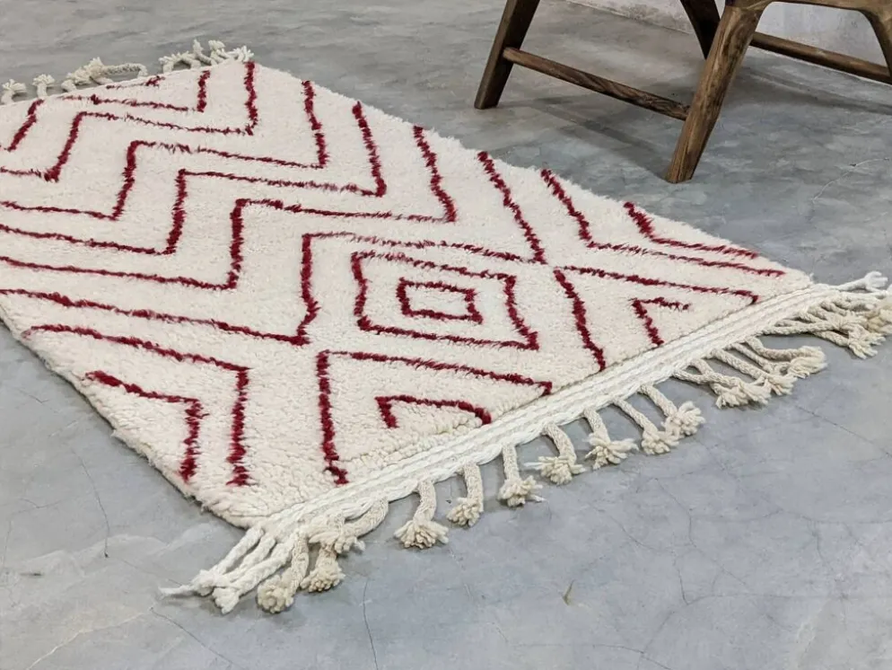 Tapis Beni Ouarain, 165 x 100 cm || 5,41 x 3,28 pieds, P-161