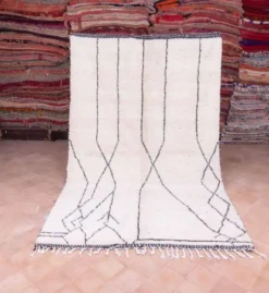 Tapis Beni Ouraine fait main artisanale traditionnelle taille 150/250 cm