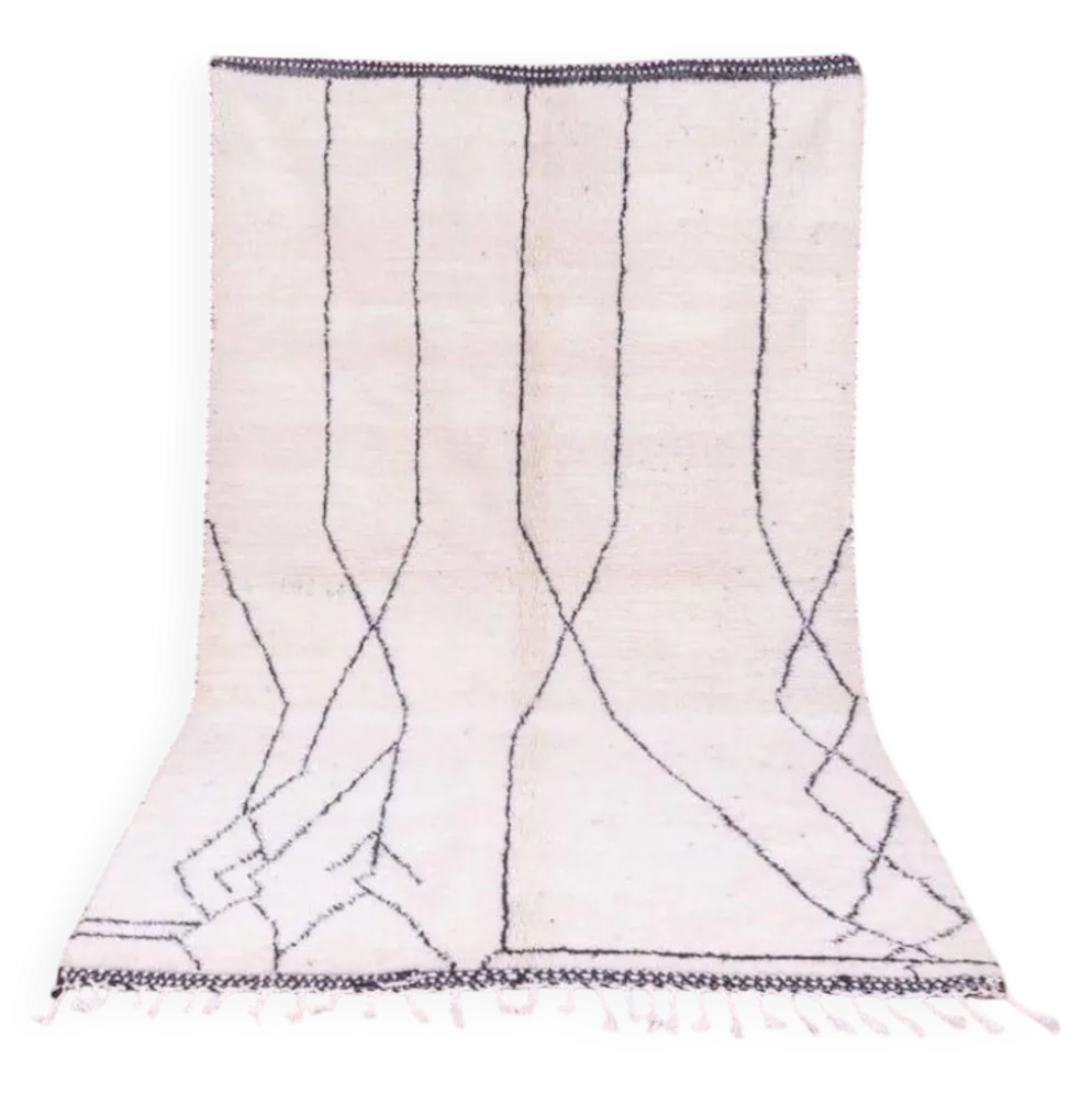 Tapis Beni Ouraine fait main artisanale traditionnelle taille 150/250 cm