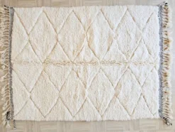 Tapis beni ourain en laine pure fait main traditionnelle 1.5/2.5 m