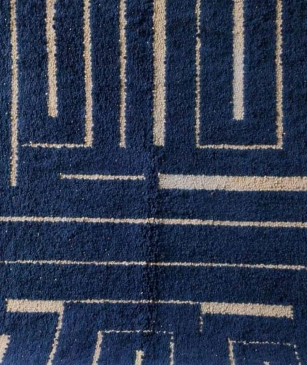 Tapis beni ourain en laine pure fait main artisanale traditionnelle 2/3 m