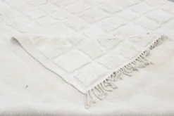 Tapis Beni Ourain extra large 410×300 cm – Tapis en laine marocaine ivoire avec motif géométrique minimal, GO-1001