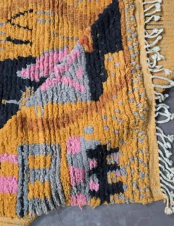 Tapis Berbère Abstrait Jaune - 253 x 200 cm