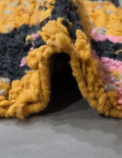 Tapis Berbère Abstrait Jaune - 253 x 200 cm