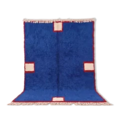 Tapis berbère beni ouraine en laine fait main traditionnelle taille 2/3 m