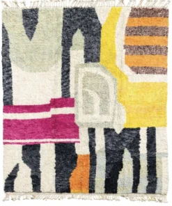 Tapis berbère Beni Ourain marocain en laine