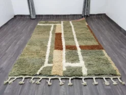 Tapis berbère fait main sur mesure à motifs colorés 1,4/2,6 m