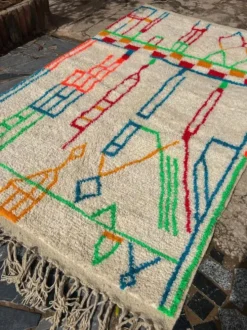 Tapis berbère fait main / tapis azilal fait Maroc traditionnel 1,5/2,5 m