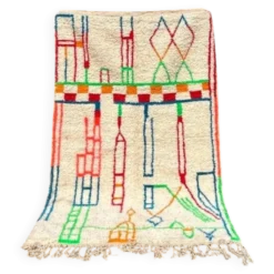 Tapis berbère fait main / tapis azilal fait Maroc traditionnel 1,5/2,5 m