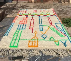 Tapis berbère fait main / tapis azilal fait Maroc traditionnel 1,5/2,5 m