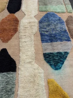 Tapis berbère marocain moderne en laine, Beldi