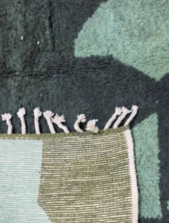Tapis Berbère Vert Contemporain - 300 x 246 cm