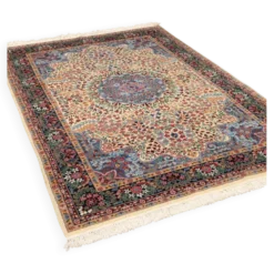 Tapis Berkana ancien en coton et laine, Chine, 78 x 54 In