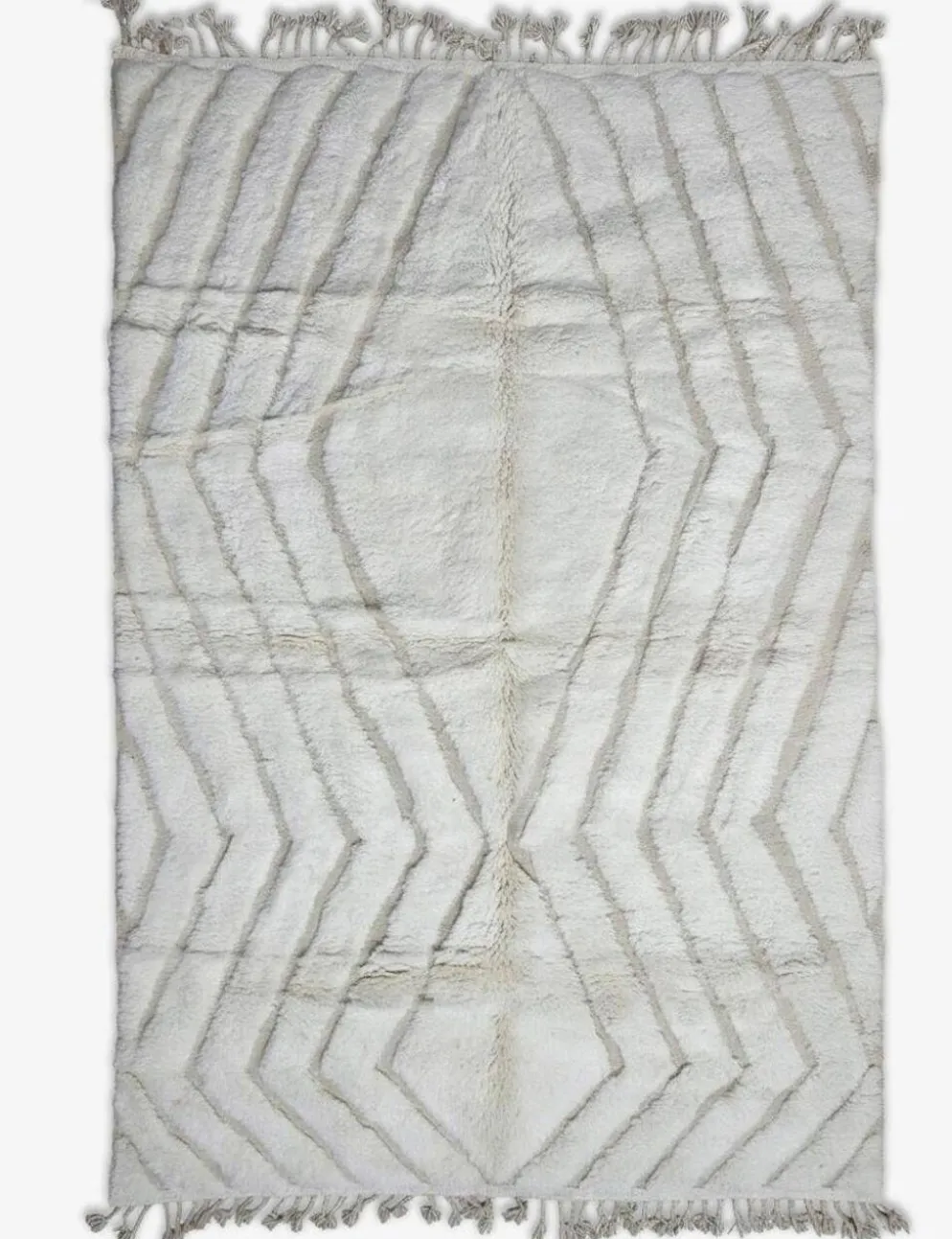 Tapis blanc Berbère - 300 x 196 cm