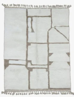 Tapis Blanc Contemporain Berbère - 294 x 237 cm