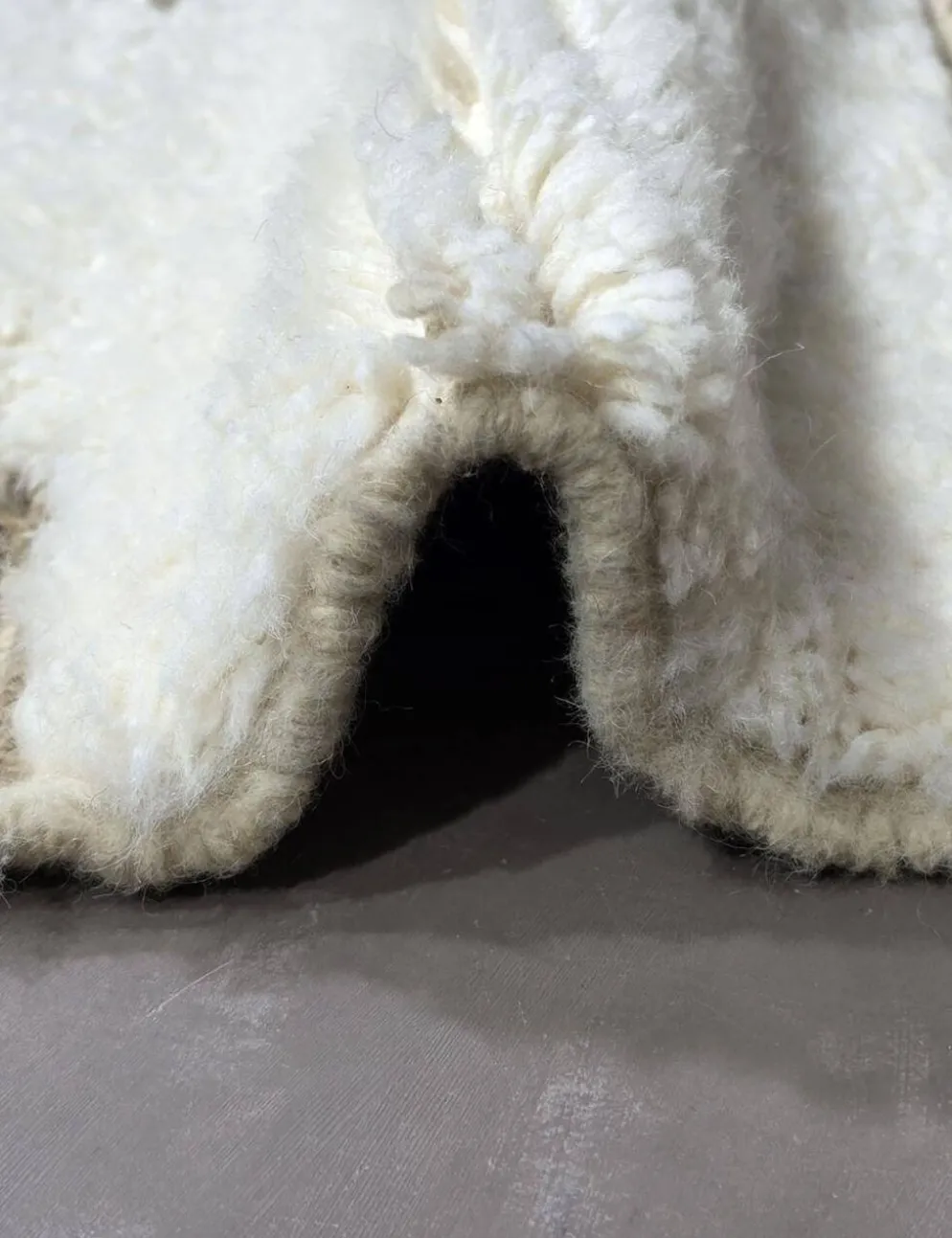 Tapis Blanc Contemporain Berbère - 294 x 237 cm