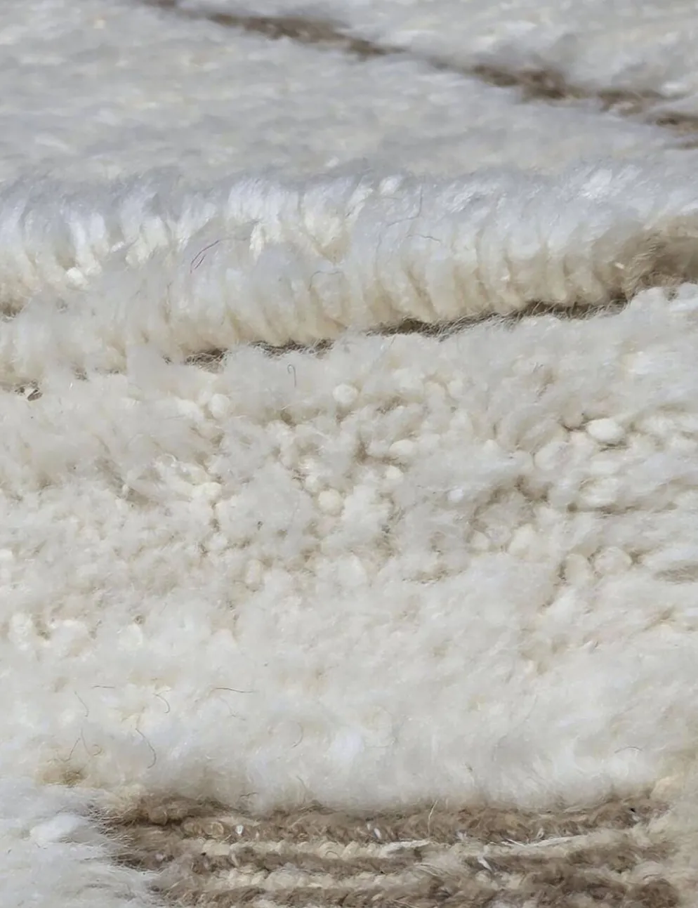 Tapis Blanc Contemporain Berbère - 294 x 237 cm