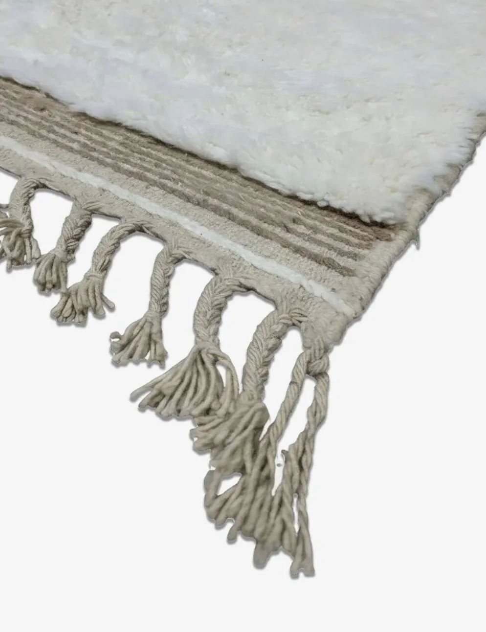 Tapis Blanc Contemporain Berbère - 294 x 237 cm