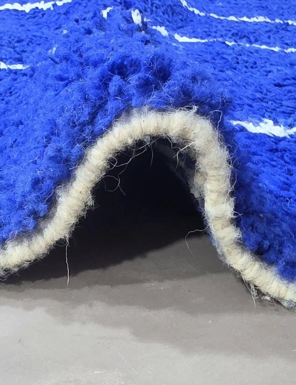 Tapis Bleu Contemporain - 303 x 245 cm